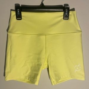 Yellow women’s Peloton Biking Shorts